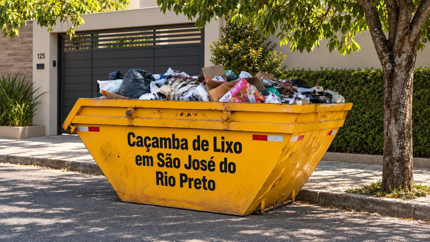 Caçamba para descarte de móveis, podas e materiais volumosos em São José do Rio Preto